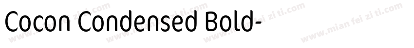 Cocon Condensed Bold字体转换